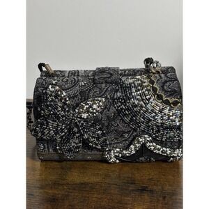 Black Beaded Evening Bag‎